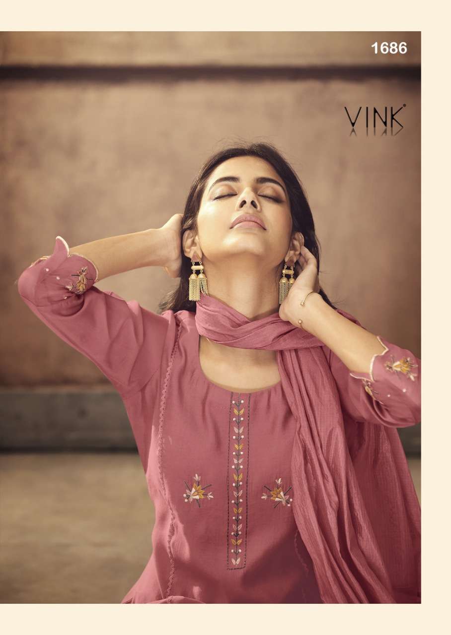 Vink- Ivy-3-chinnon-embroidery-work-long-kurti-chinnon-fancy-pant-organza-kota-doria-dupatta-1686-C